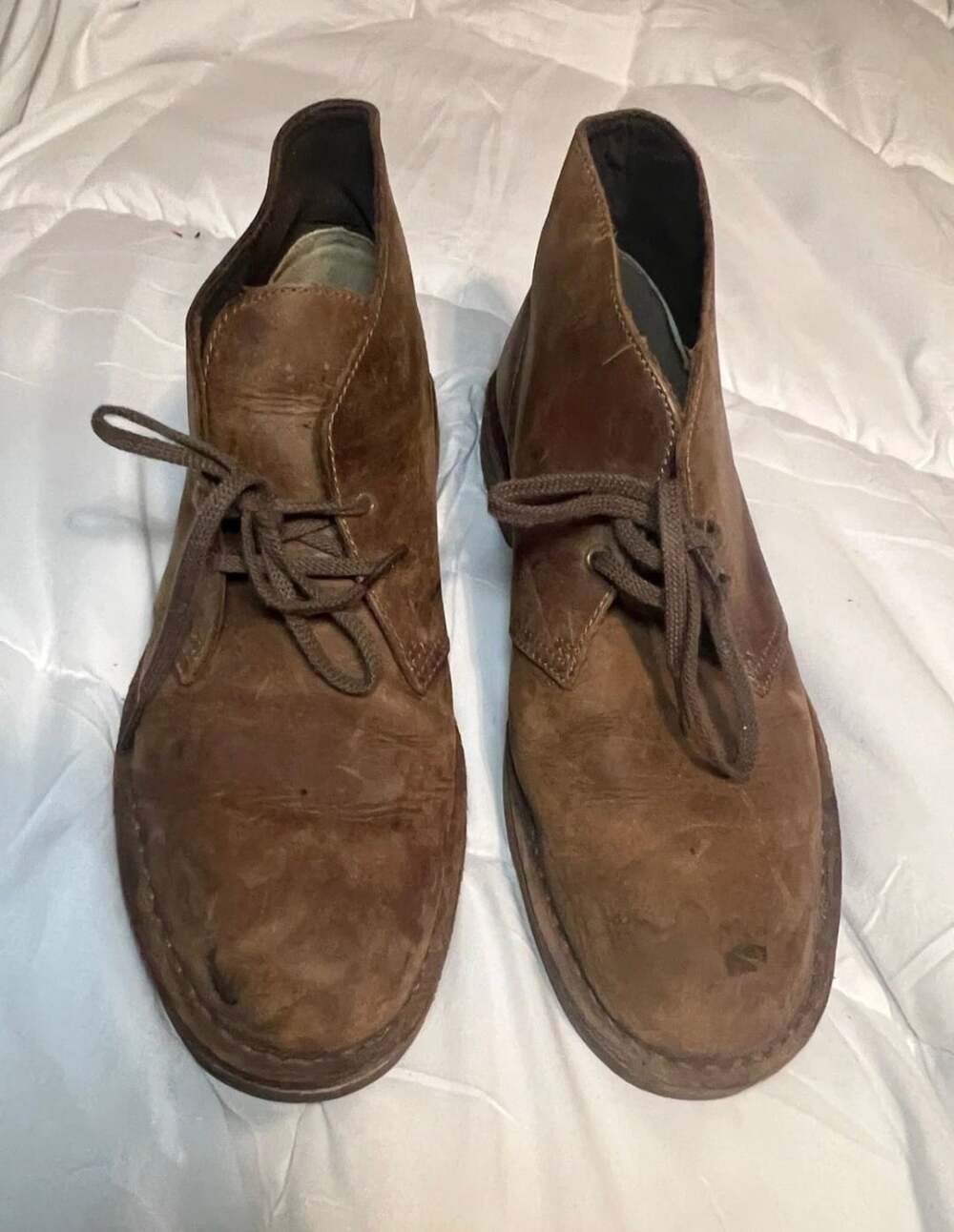 Clarks Men's Brown Leather Bushacre Desert Boots Size 10